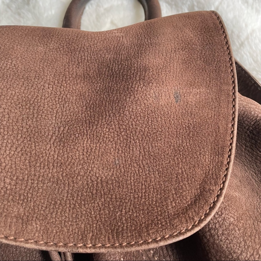 Coach Brown Leather Drawstring Backpack - Picture 2 of 7